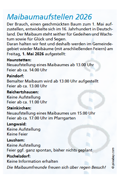 Maibaumaufstellen 2026